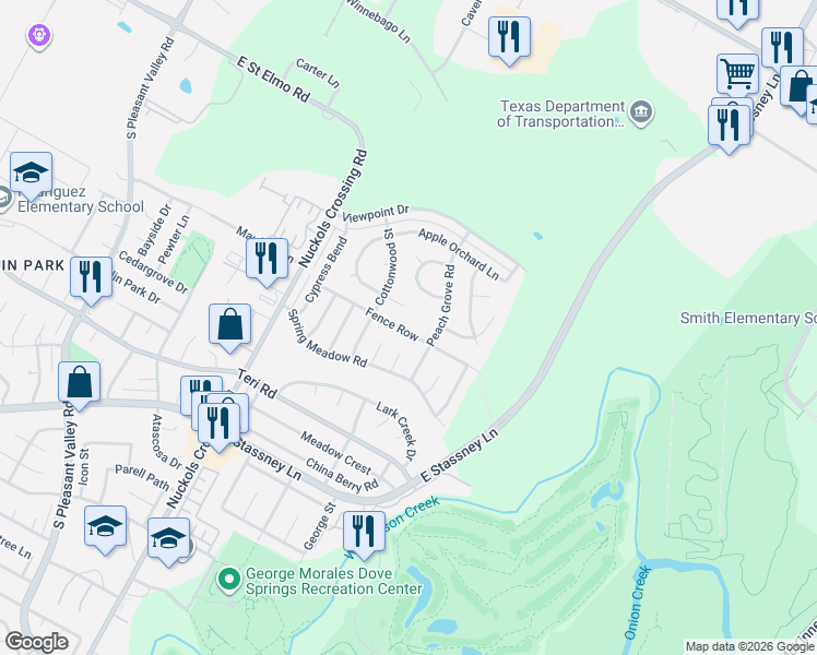 map of restaurants, bars, coffee shops, grocery stores, and more near in Austin