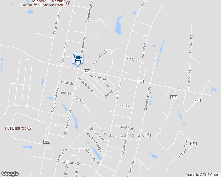 map of restaurants, bars, coffee shops, grocery stores, and more near 125 Leon in Bastrop
