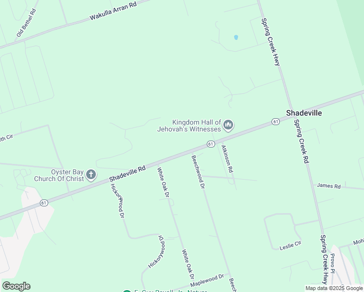 map of restaurants, bars, coffee shops, grocery stores, and more near 1212 Shadeville Road in Crawfordville