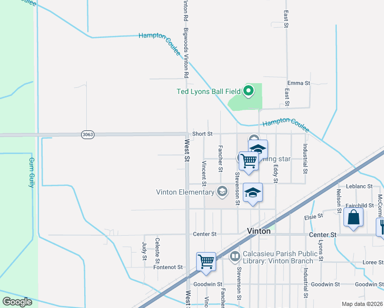 map of restaurants, bars, coffee shops, grocery stores, and more near 920 Vincent St in Vinton