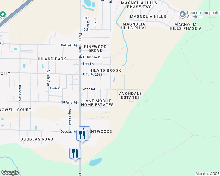 map of restaurants, bars, coffee shops, grocery stores, and more near 2632 Wheat Road in Panama City