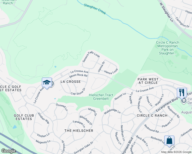 map of restaurants, bars, coffee shops, grocery stores, and more near 7200 Nubian Cove in Austin