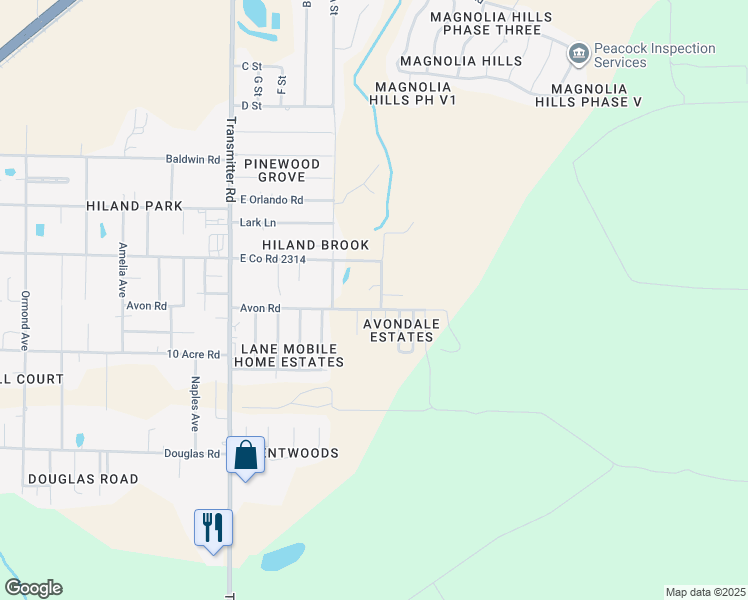 map of restaurants, bars, coffee shops, grocery stores, and more near 2619 Laurel Drive in Panama City