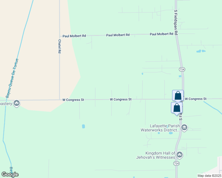 map of restaurants, bars, coffee shops, grocery stores, and more near 6808 West Congress Street in Duson