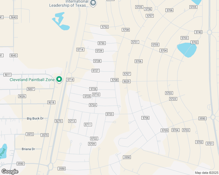 map of restaurants, bars, coffee shops, grocery stores, and more near County Road 5011 in Cleveland