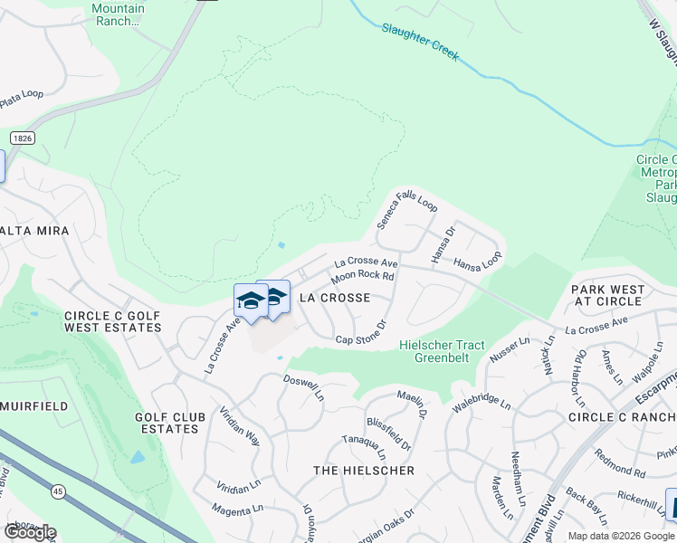 map of restaurants, bars, coffee shops, grocery stores, and more near 10808 Sky Rock Drive in Austin