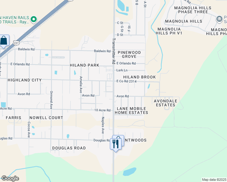 map of restaurants, bars, coffee shops, grocery stores, and more near 2713 Transmitter Road in Panama City