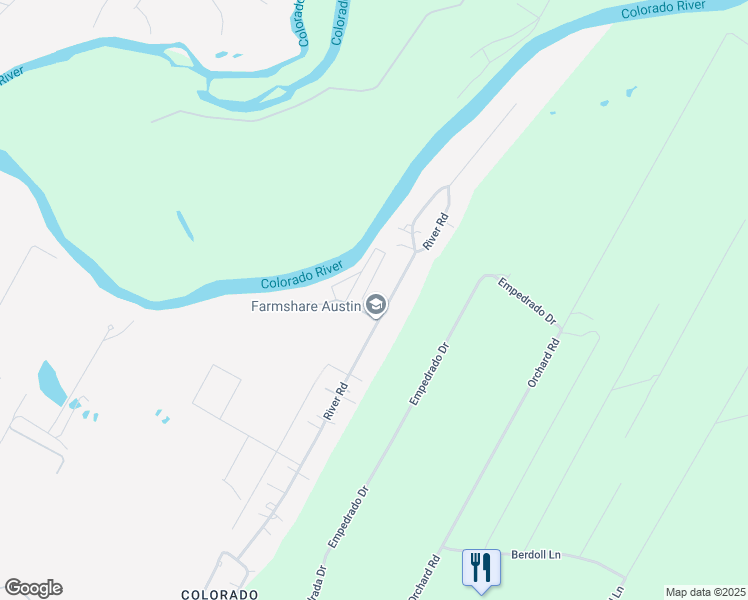 map of restaurants, bars, coffee shops, grocery stores, and more near 3602 River Road in Cedar Creek