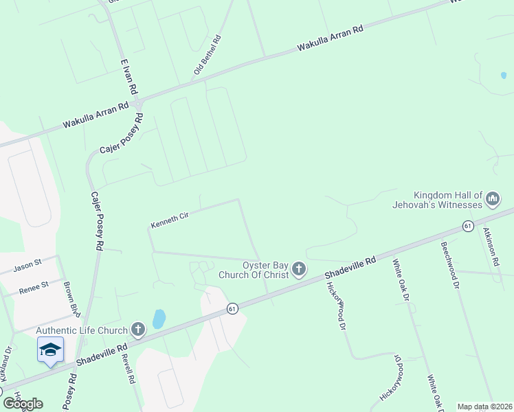 map of restaurants, bars, coffee shops, grocery stores, and more near 123 Kenneth Circle in Crawfordville