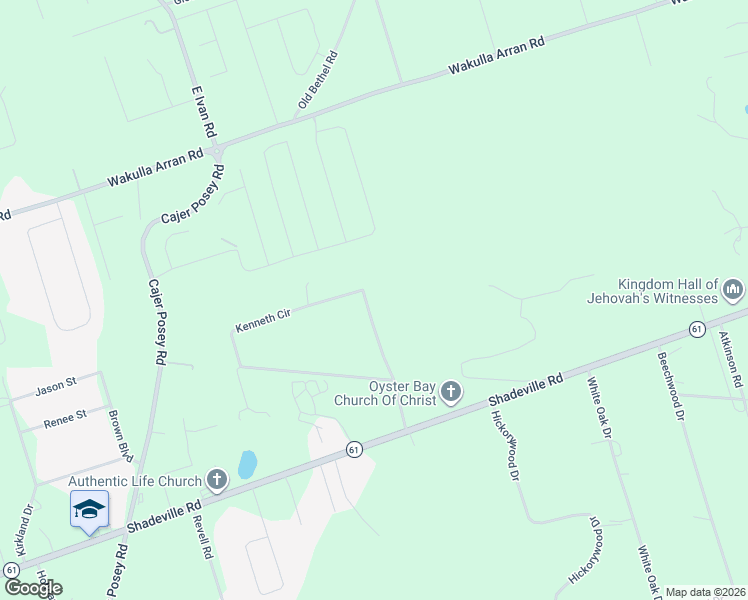map of restaurants, bars, coffee shops, grocery stores, and more near 112 Kenneth Circle in Crawfordville