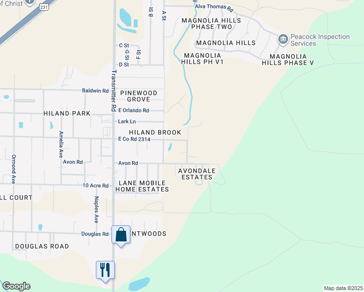 map of restaurants, bars, coffee shops, grocery stores, and more near 3740 Game Farm Rd in Panama City