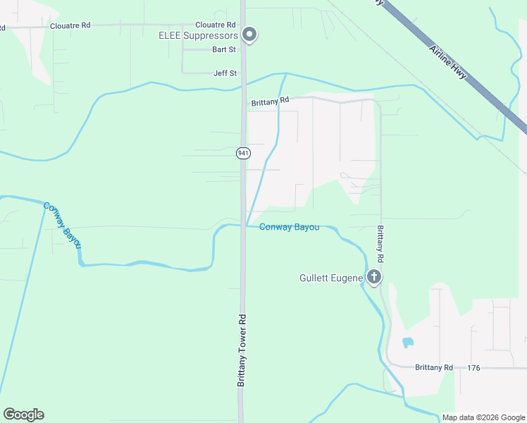 map of restaurants, bars, coffee shops, grocery stores, and more near Tom Dyer Drive in Ascension Parish