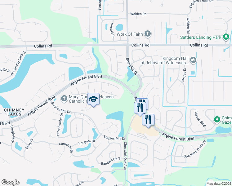 map of restaurants, bars, coffee shops, grocery stores, and more near 8765 Fieldside Drive West in Jacksonville