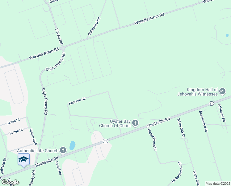 map of restaurants, bars, coffee shops, grocery stores, and more near 123 Kenneth Circle in Crawfordville