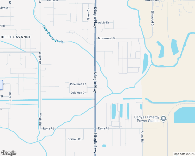 map of restaurants, bars, coffee shops, grocery stores, and more near 3705 South Beglis Parkway in Sulphur