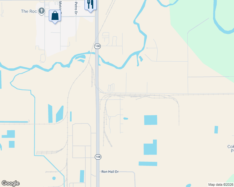 map of restaurants, bars, coffee shops, grocery stores, and more near 2589 Bayou D'Inde Road in Westlake