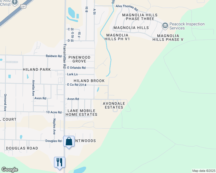 map of restaurants, bars, coffee shops, grocery stores, and more near 3740 Game Farm Rd in Panama City