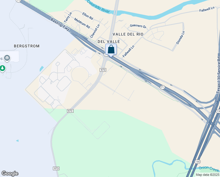 map of restaurants, bars, coffee shops, grocery stores, and more near 3424 Farm to Market Road 973 in Austin