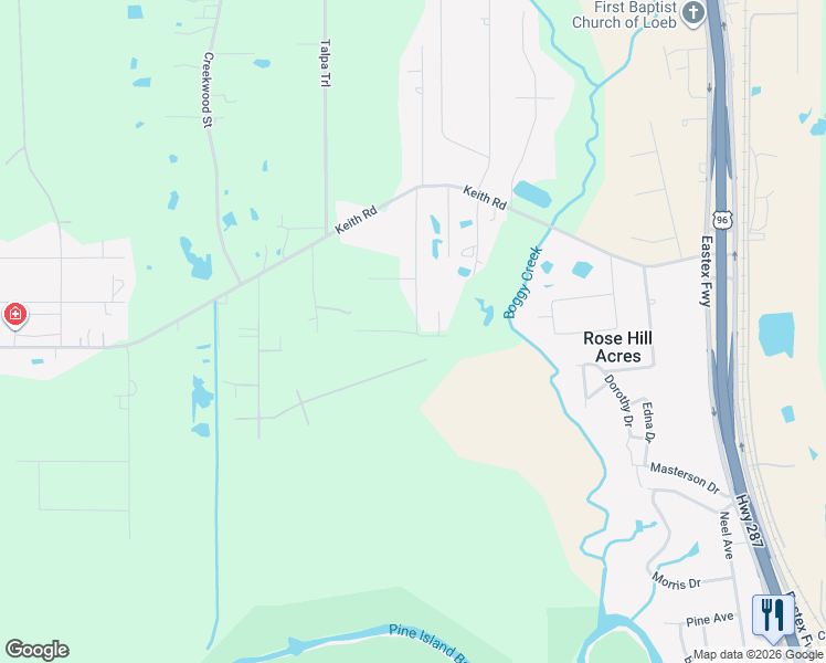 map of restaurants, bars, coffee shops, grocery stores, and more near 11388 Williford Road in Lumberton