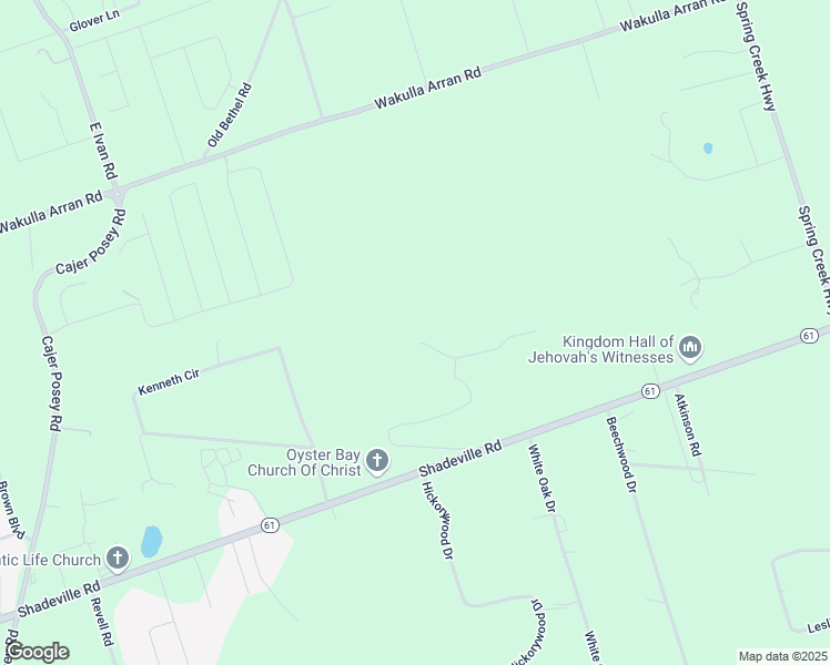 map of restaurants, bars, coffee shops, grocery stores, and more near Shadeville Road in Crawfordville