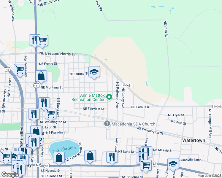 map of restaurants, bars, coffee shops, grocery stores, and more near 807 Richardson Street in Lake City