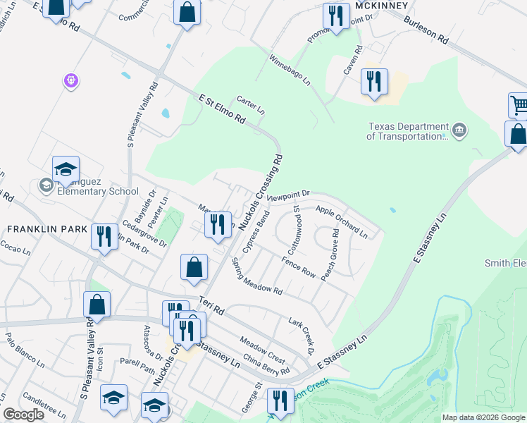 map of restaurants, bars, coffee shops, grocery stores, and more near 4606 Cypress Bend in Austin