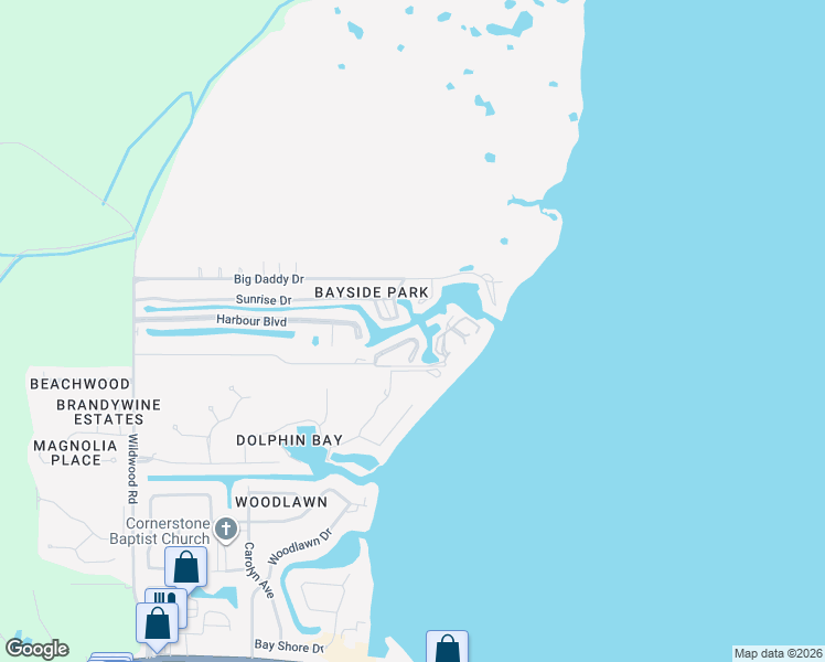 map of restaurants, bars, coffee shops, grocery stores, and more near 1005 Lighthouse Lagoon Court in Panama City Beach