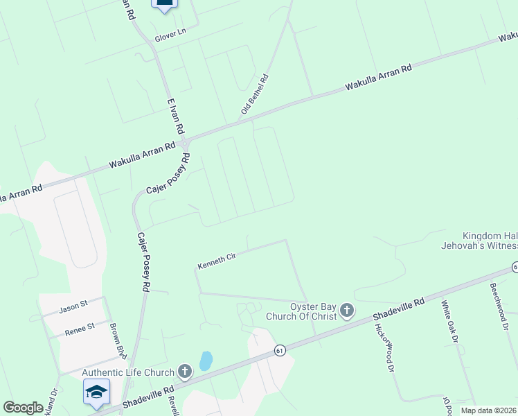 map of restaurants, bars, coffee shops, grocery stores, and more near 141 Kenneth Circle in Crawfordville