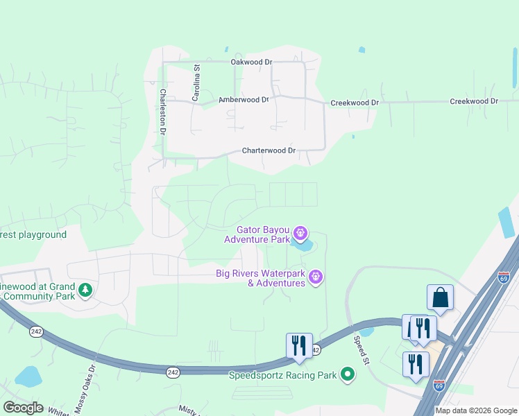 map of restaurants, bars, coffee shops, grocery stores, and more near 23534 Charterwood Drive in Splendora