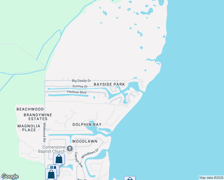 map of restaurants, bars, coffee shops, grocery stores, and more near 6412 Sunrise Drive in Panama City Beach