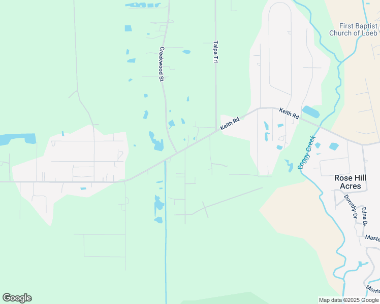map of restaurants, bars, coffee shops, grocery stores, and more near 7625 Keith Road in Lumberton