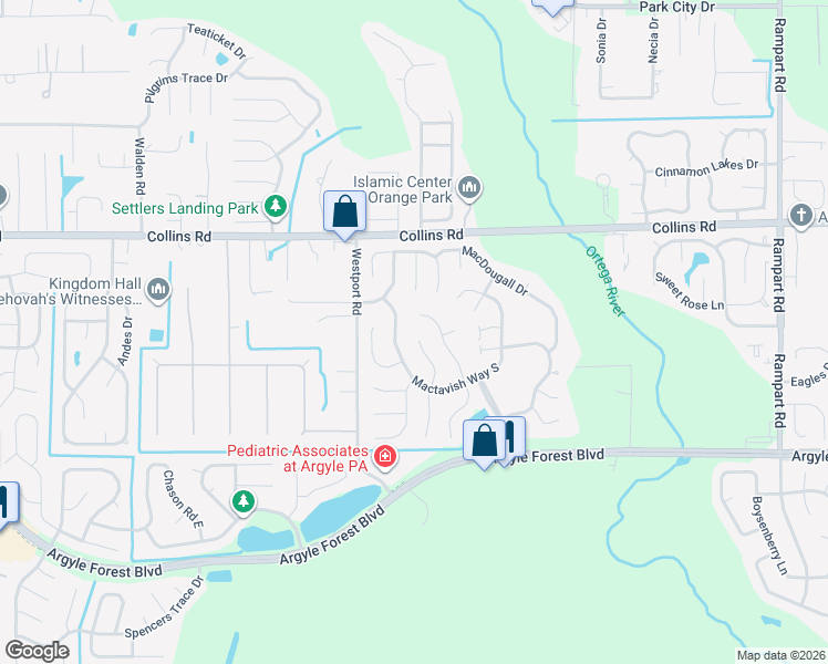 map of restaurants, bars, coffee shops, grocery stores, and more near 8022 Loch Lomond Lane in Jacksonville