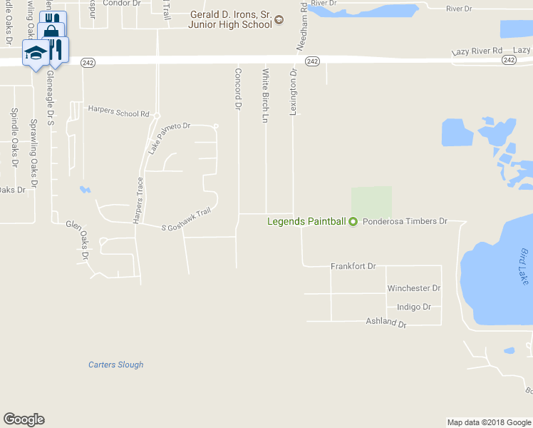 map of restaurants, bars, coffee shops, grocery stores, and more near 10650 Skyridge Drive in Conroe