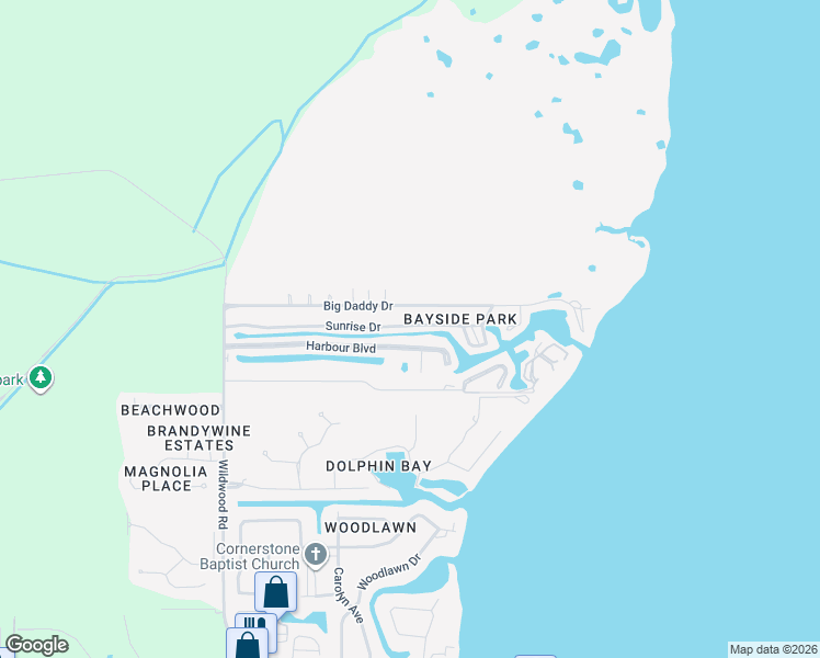 map of restaurants, bars, coffee shops, grocery stores, and more near 6432-8828 Sunrise Drive in Panama City Beach