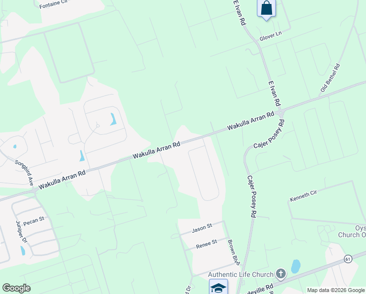 map of restaurants, bars, coffee shops, grocery stores, and more near 225 Foxrun Circle in Crawfordville