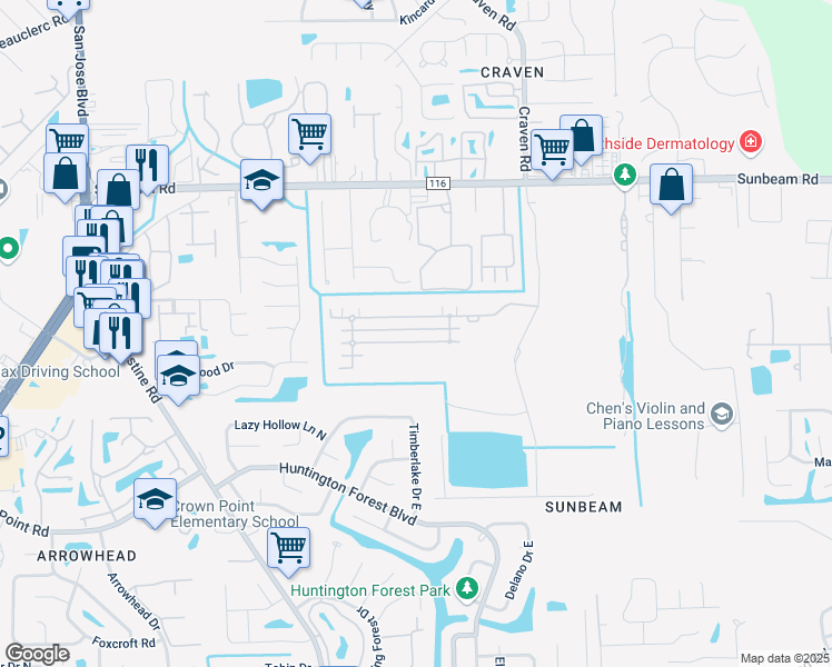 map of restaurants, bars, coffee shops, grocery stores, and more near 4324 Redtail Hawk Drive in Jacksonville
