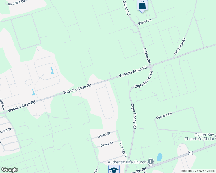 map of restaurants, bars, coffee shops, grocery stores, and more near 19 Foxrun Circle in Crawfordville