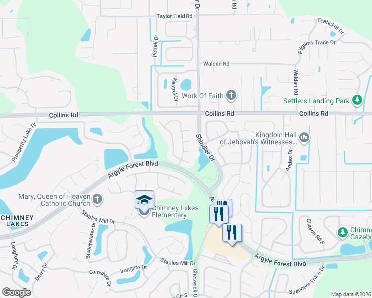 map of restaurants, bars, coffee shops, grocery stores, and more near 8110 Timber Point Drive in Jacksonville