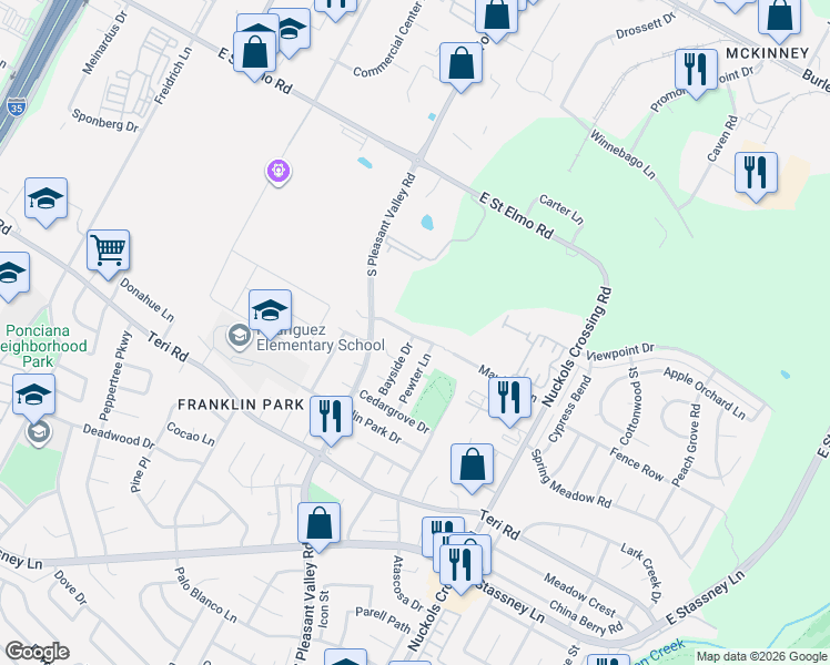map of restaurants, bars, coffee shops, grocery stores, and more near 4622 Button Bend Road in Austin
