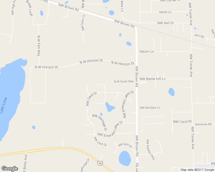 map of restaurants, bars, coffee shops, grocery stores, and more near 118 Northwest Gray Glen in Lake City