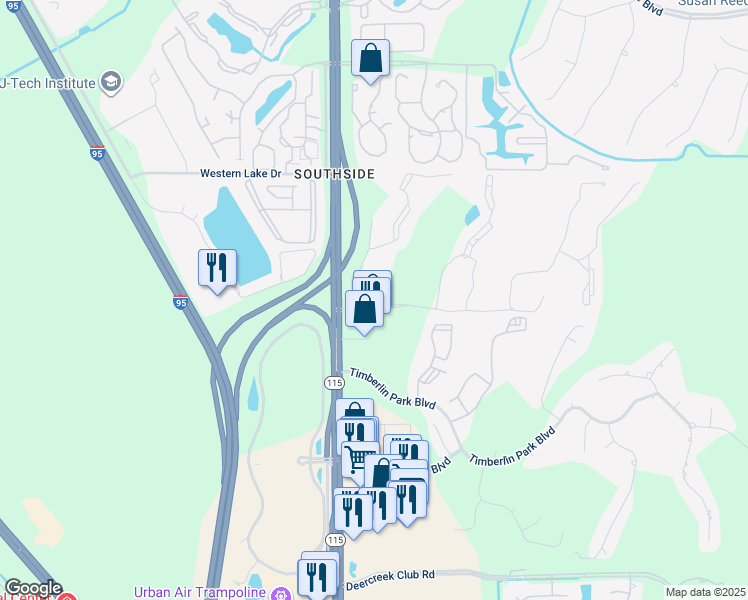 map of restaurants, bars, coffee shops, grocery stores, and more near 7651 Paradise Island Boulevard in Jacksonville