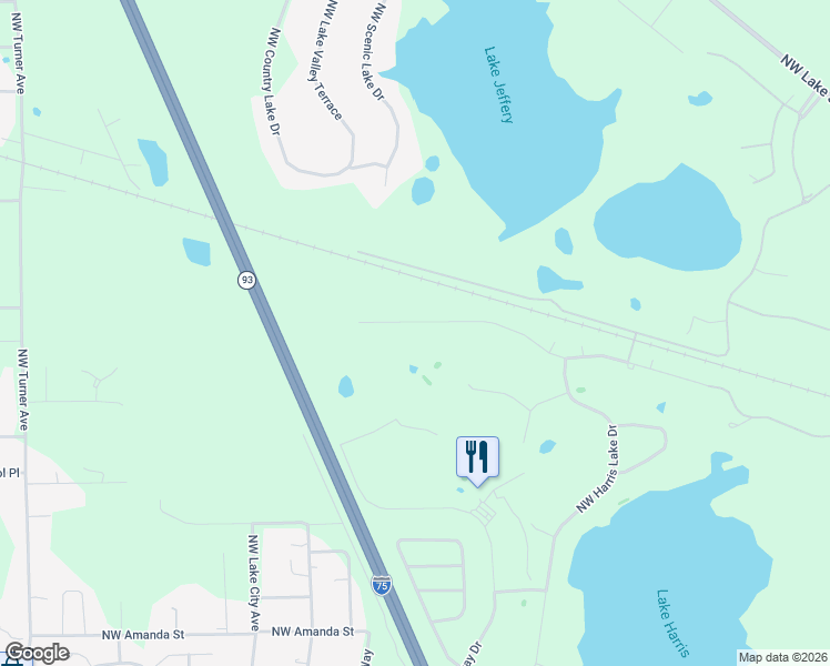 map of restaurants, bars, coffee shops, grocery stores, and more near 1726 North West Frontier Drive in Lake City