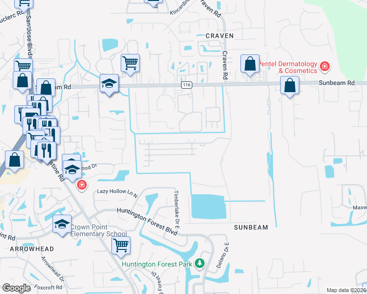 map of restaurants, bars, coffee shops, grocery stores, and more near 4324 Redtail Hawk Drive in Jacksonville