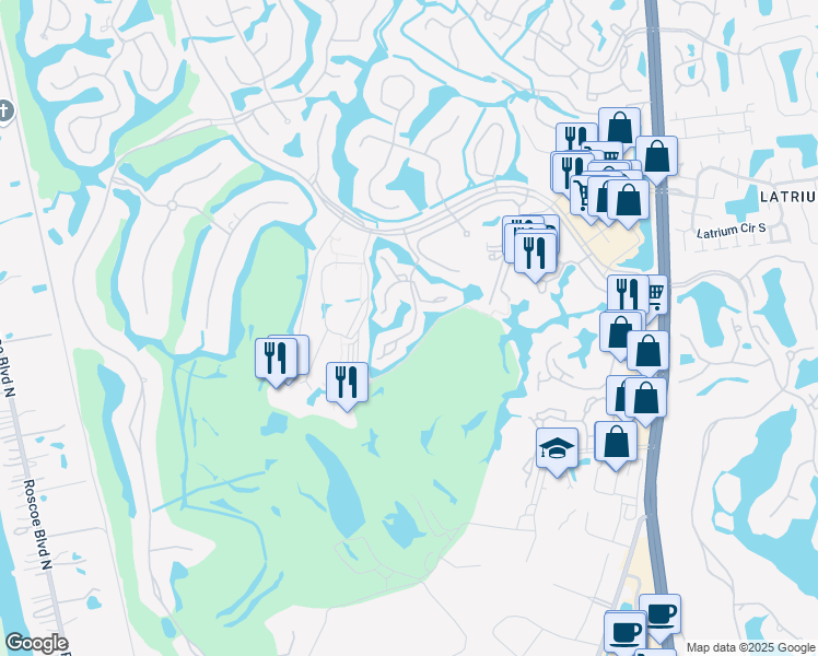 map of restaurants, bars, coffee shops, grocery stores, and more near 54 Players Club Villas Road in Ponte Vedra Beach