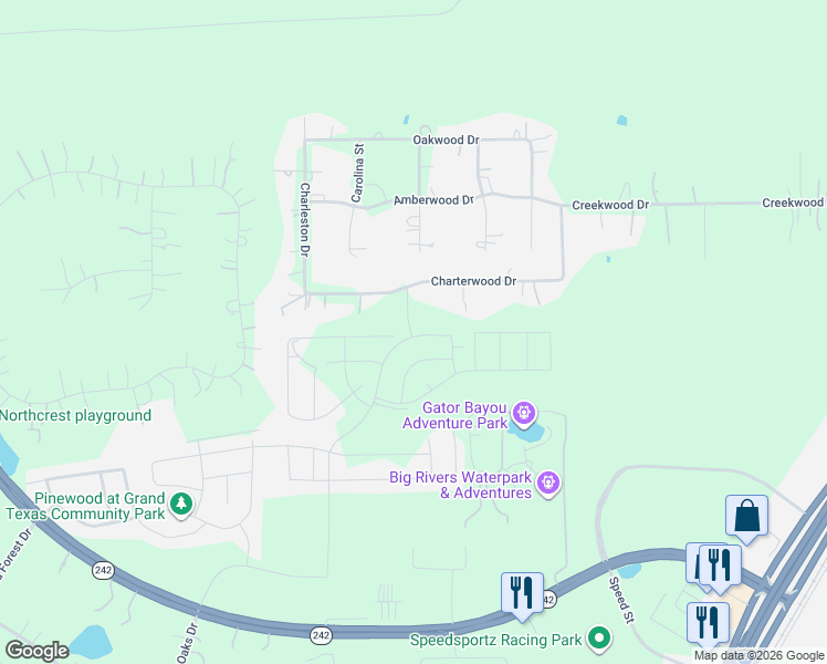 map of restaurants, bars, coffee shops, grocery stores, and more near in Patton Village