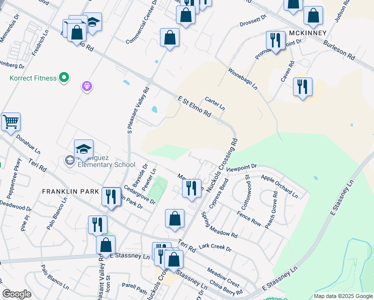 map of restaurants, bars, coffee shops, grocery stores, and more near 4500 Nuckols Crossing Road in Austin