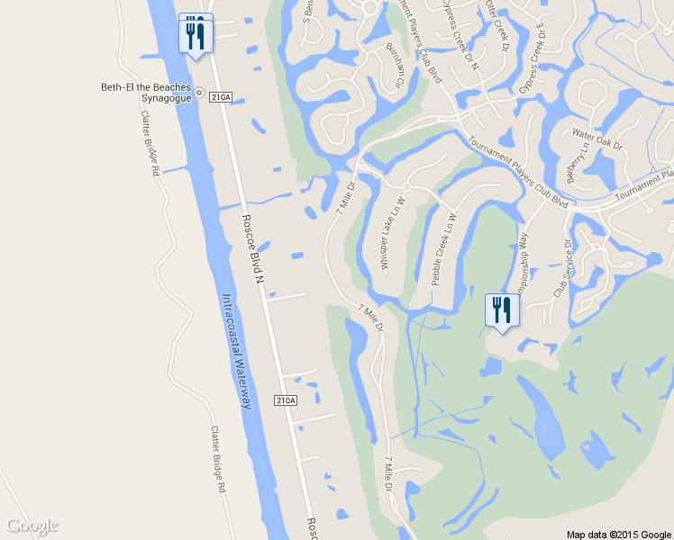 map of restaurants, bars, coffee shops, grocery stores, and more near 8126 7 Mile Dr in Palm Valley