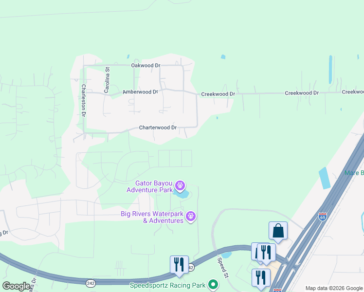 map of restaurants, bars, coffee shops, grocery stores, and more near 16766 Everbrook Drive in Splendora