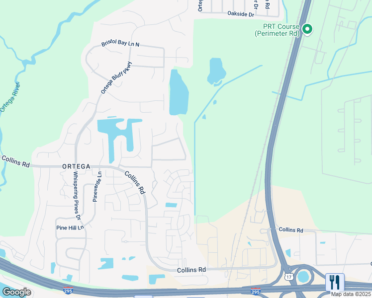 map of restaurants, bars, coffee shops, grocery stores, and more near 8173 Tessa Terrace East in Jacksonville