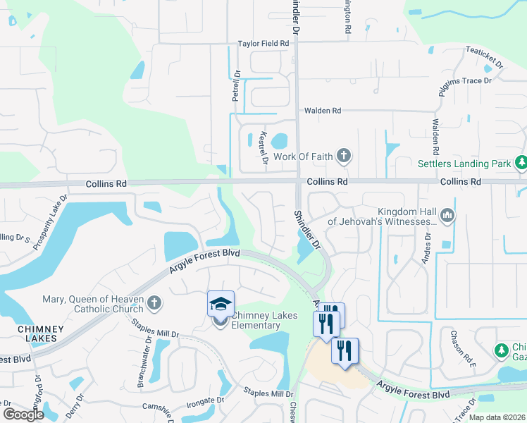 map of restaurants, bars, coffee shops, grocery stores, and more near 8038 Timber Point Drive in Jacksonville